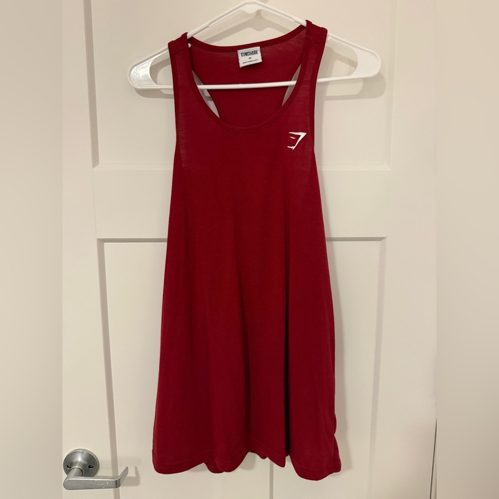 Gymshark Maroon Oversized Racerback Tank Top – Women’s Medium